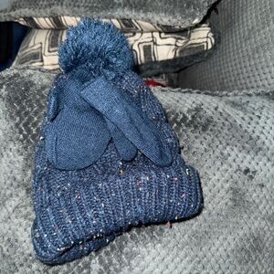 Stocking cap and mittens